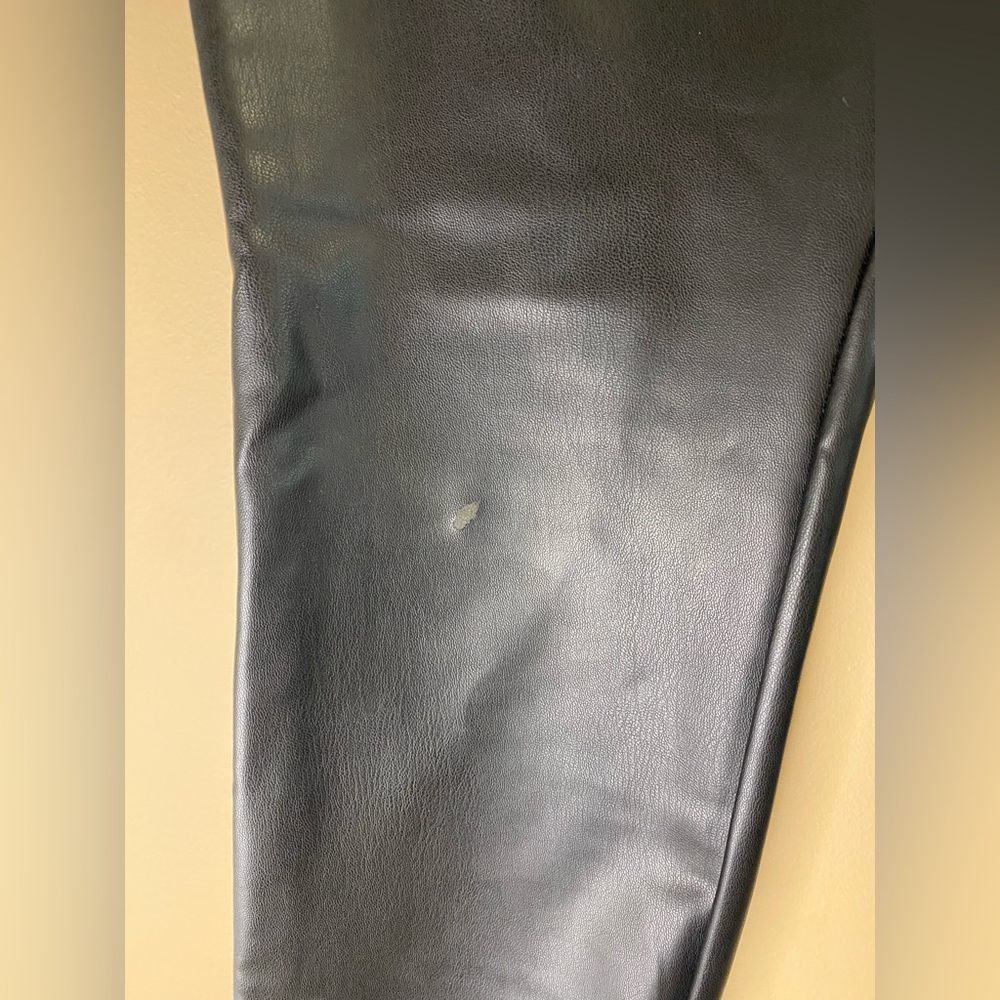 ZARA Black Faux Leather Pants - Picture 6 of 12